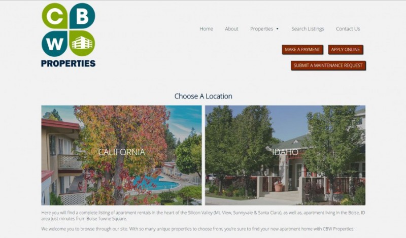 CBW Properties website