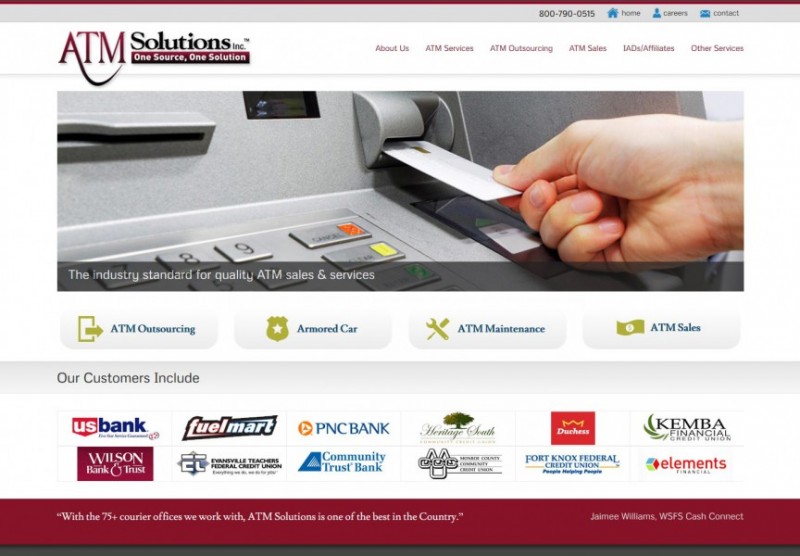 ATM Solutions Website Example