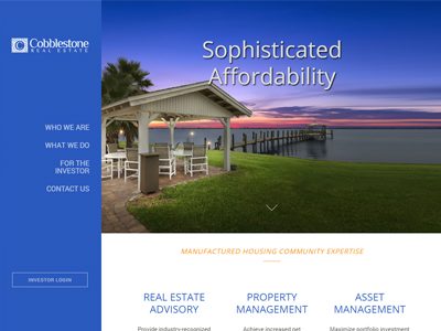 Cobblestone Custom Website Screenshot