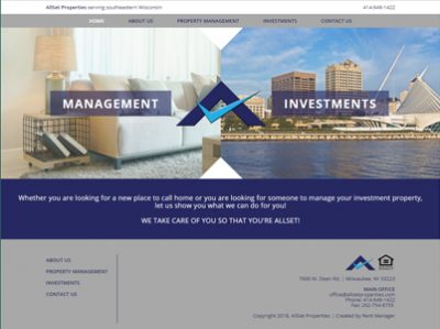 AllSet Property Management Custom Website Screenshot