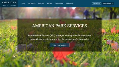 American Park Services Custom Website Screenshot