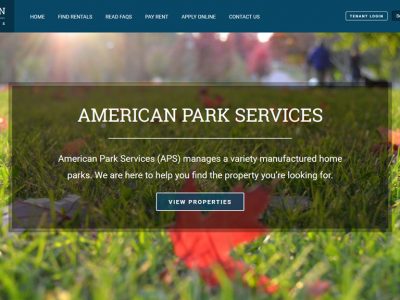 American Park Services Custom Website Screenshot