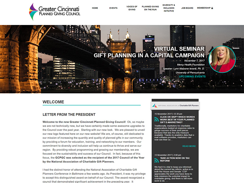 GCPGC Custom Website Screenshot