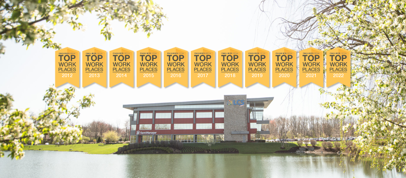 LCS Top Workplace with 11 award banners