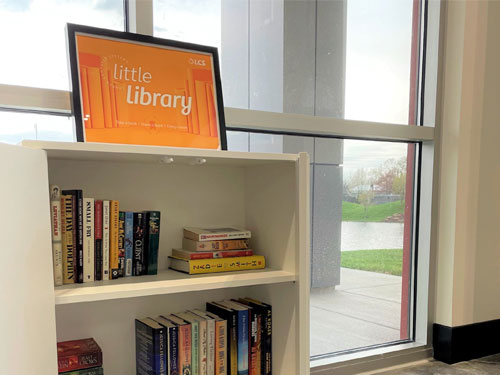 The little library in the LCS café