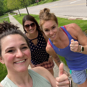 LCS Employees going on a walk