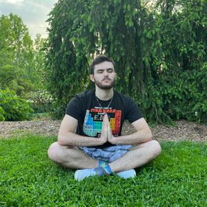 LCS Employee meditating