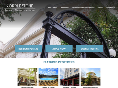 Cobblestone Property Management Group screenshot of website
