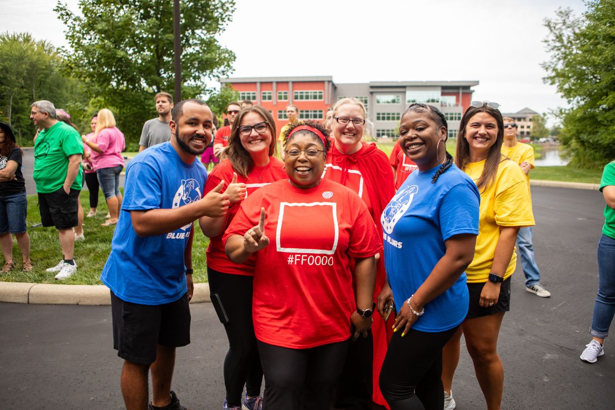 LCS Employees posing for a photo at the LCS Olympics