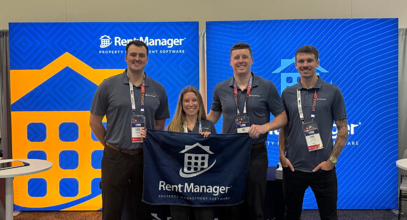 Rent Manager employees at a property management tradeshow.