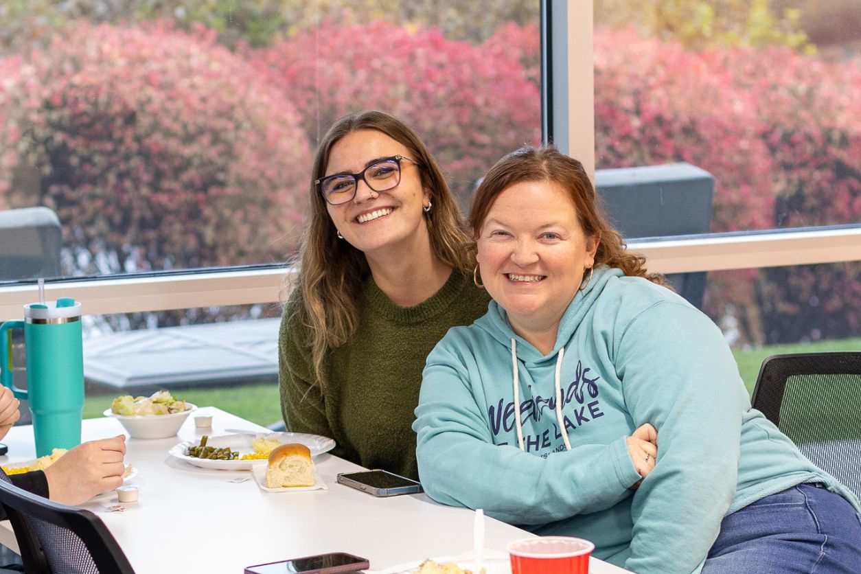 LCS Employees posing at lunch
